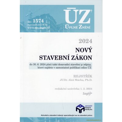 ÚZ 1574 Nový stavební zákon