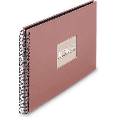 Hama album klasické spirálové FINE ART 36x32 cm, 50 stran, terra, černé listy – Sleviste.cz