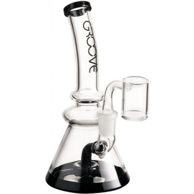 Groove Beaker Rig 17.8 cm Black and Clear skleněný bong