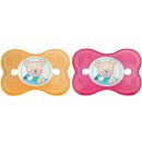 Rotho Babydesign GmbH Modern Feeding Cool Friends Soothers Butterlfy Raspberry/Mandarine