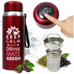 Mate Green Termoska se sítkem a displejem červená 800 ml – Zboží Mobilmania