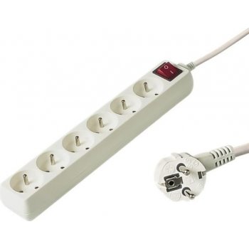 Premiumcord prodlužovací kabel pp6k-10 10m 6 zásuvek vypínač bílý od 317 Kč  - Heureka.cz