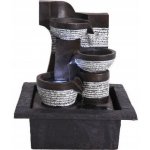 Home Styling Collection Domácí fontána stojící dekorace LED podsvícení 21,5 x 19 x 26 cm černá – Zboží Dáma