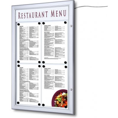Jansen Display Venkovní menu vitrína SC Z 4 x A4, LED osvětlení – Zboží Živě