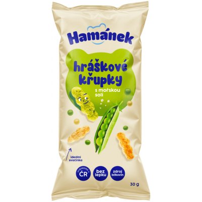 Hamánek Hráškové křupky s mořskou solí 30 g – Zboží Mobilmania