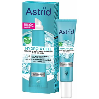 Astrid Hydro X-Cell oční gel krém proti otokům a tmavým kruhům pod očima 15 ml – Zbozi.Blesk.cz