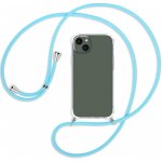 Pouzdro SES Průhledné silikonové ochranné se šňůrkou na krk Huawei P30 Lite - světle modré – Zboží Živě