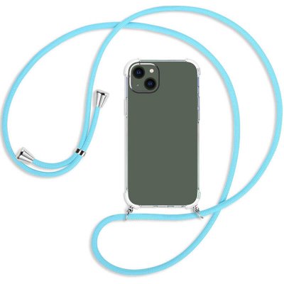 Pouzdro SES Průhledné silikonové ochranné se šňůrkou na krk Huawei P30 Lite - světle modré – Zboží Živě