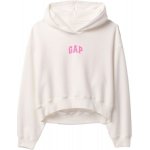 GAP LOGO CROPPED dámská mikina bílá – Zboží Mobilmania