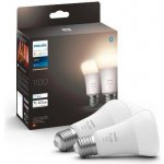 Philips LED žárovka E27 Hue 2ks 9,5W 75W teplá bílá 2700K stmívatelná – Sleviste.cz