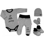 Baby Nellys 5-ti dílná soupravička do porodnice Little Princess šedá – Zboží Dáma