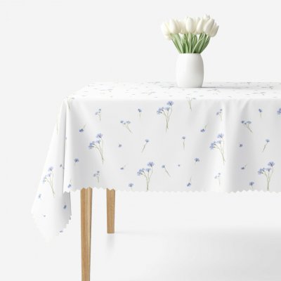Goldea hranatý teflonový ubrus modré chrpy 120x160 cm – Hledejceny.cz
