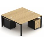 Nábytek Designový cz DEBZ27U Kancelářská sestava EPIC Z27 U dub černá – Zboží Dáma