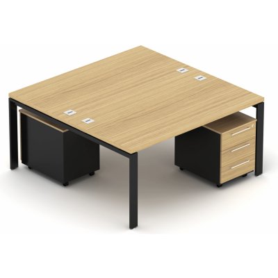 Nábytek Designový cz DEBZ27U Kancelářská sestava EPIC Z27 U dub černá – Zboží Dáma