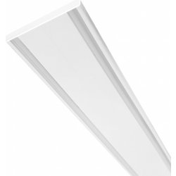 Záclonová kolejnice hliníková dvojitá, 240 cm, 7 × 55 mm, bílá