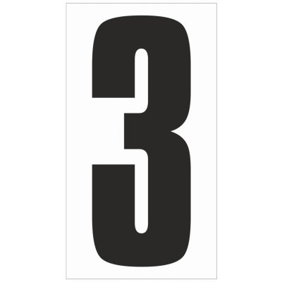Číslo na plastu - 3 plast 3 mm 40x85 mm – Zboží Dáma