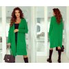 Dámský svetr a pulovr Fashionweek Luxusní pletený kabát cardigan s kapsami JK-BERTA Zelená