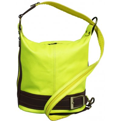 Kožená kabelka crossbody Adele Gialla Fluorescenza – Zboží Mobilmania