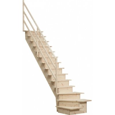 Egibi Mlynářské schody se zatočením TURN levé 300x80 cm borovice – Sleviste.cz