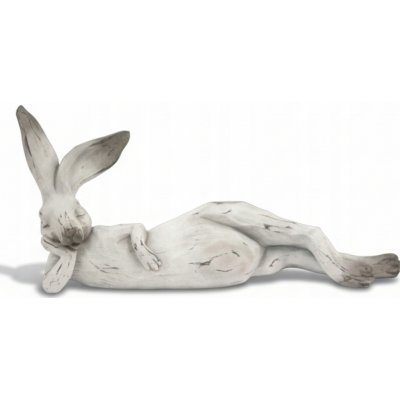 VELKÁ Velikonoční Dekorativní Figurka Ležící KRÁLÍK ZAJÍC 20 x 46 x 14,5 cm – Zboží Dáma