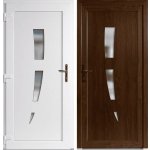 OknaDvereNaMiru.cz Vchodové dveře STYL 123 Zlatý dub / Bílá 105 x 210 cm – Hledejceny.cz
