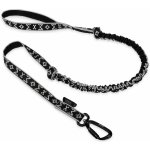 ManMat Vodítko s amortizérem Canicross šňůra výšivka MM stříbrná Karabina 1 hliníková – Zboží Dáma