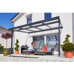 Gutta Premium 4,102 x 3,06 m čirý polykarbonát / antracitová konstrukce pergola – Zboží Dáma