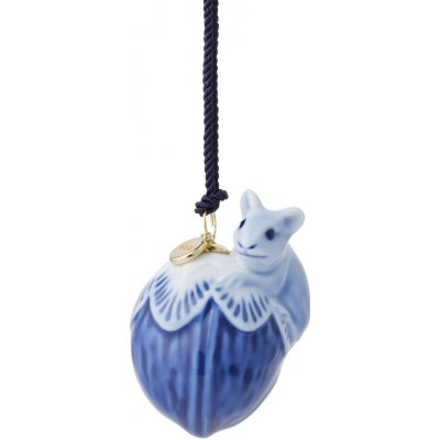Royal Copenhagen Vánoční ozdoba Blue Collectibles Mouse 4,5 cm, modrá barva, porcelán – Hledejceny.cz