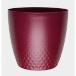 Plastia Plastový květináč Perla 16 cm vínový – Zboží Dáma