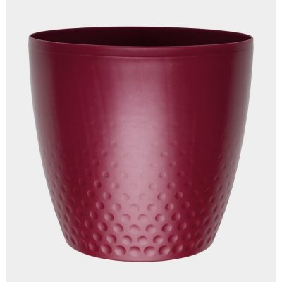 Plastia Plastový květináč Perla 16 cm vínový – Zboží Dáma