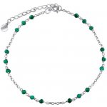 SILVEGO Stříbrný řetízek na nohu marina ZT1204157AG Zelený – Zboží Dáma SILVEGO Stříbrný řetízek na nohu marina ZT1204157AG Zelený – Zboží Dáma