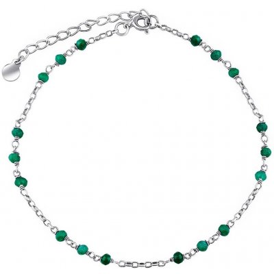 SILVEGO Stříbrný řetízek na nohu marina ZT1204157AG Zelený – Zboží Dáma SILVEGO Stříbrný řetízek na nohu marina ZT1204157AG Zelený – Zboží Dáma