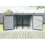 Floraworld Garáž na 3 jízdní kola Vario antracitová 217 x 236 x 145 165 cm – Sleviste.cz