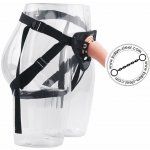 CalExotics Maxx Extension with Harness Brown, dutý připínací penis – Zboží Dáma