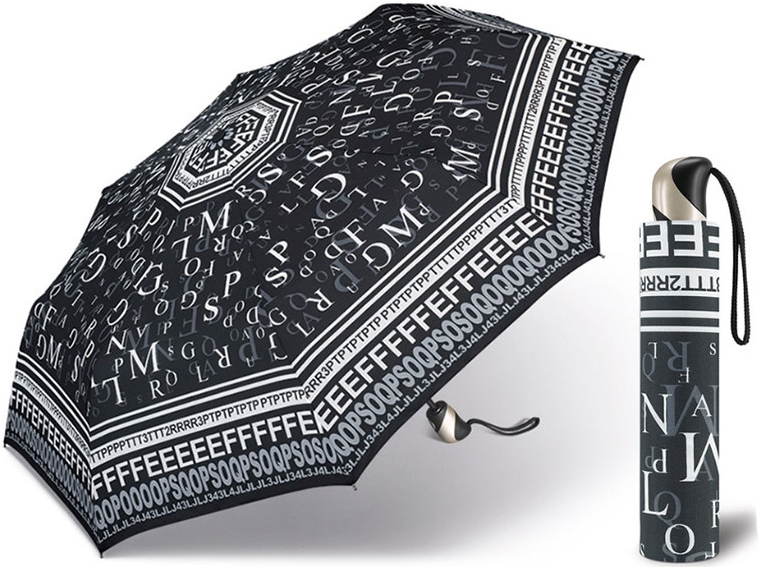 Happy Rain Letters dámský skládací plně automatický deštník černý od 899 Kč  - Heureka.cz