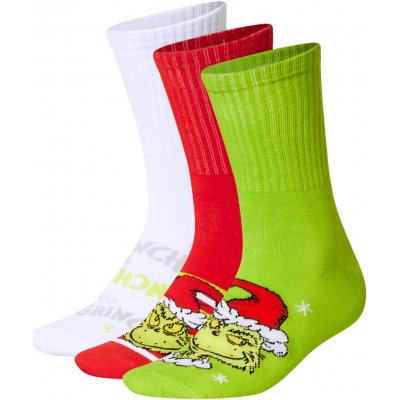 Dámské ponožky Grinch 3 páry zelená/bílá/červená – Zboží Dáma