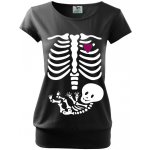 Bezvatriko vtipné tričko s potiskem pro těhotné maminky Kostřička 2 bílá – Zboží Dáma