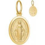 Argento Zlatý přívěsek Zázračná medailka 8A105 – Zboží Mobilmania