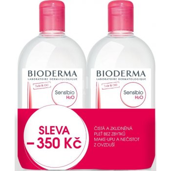 Bioderma Sensibio H2O micelární voda 2 x 500 ml dárková sada od 550 Kč -  Heureka.cz