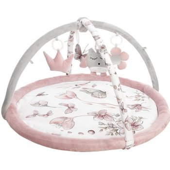 Babysteps Hrací deka s hrazdičkou luční květiny růžovo šedá