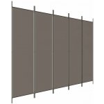 vidaXL Paraván skládací 250 × 220 cm textil antracitový 5dílný 350204 – Zboží Dáma