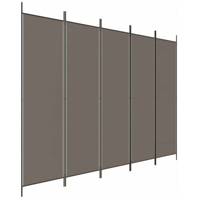 vidaXL Paraván skládací 250 × 220 cm textil antracitový 5dílný 350204 – Zboží Dáma