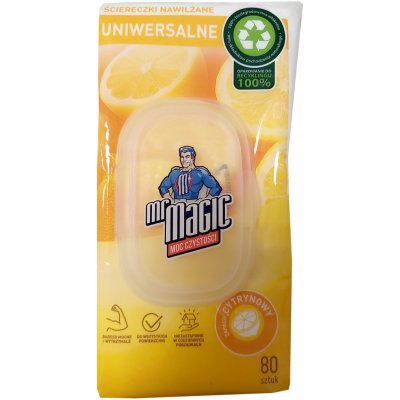 Mr Magic Univerzální vlhčené utěrky s citrónovou vůní 80 ks – Zboží Dáma