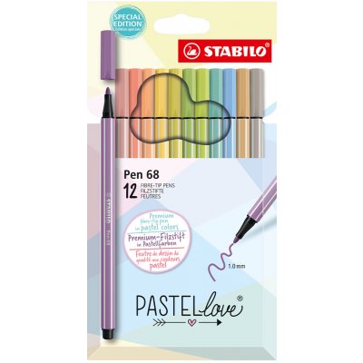 Stabilo Pen 68 Pastel Love hrot 1,0mm sada 12 ks