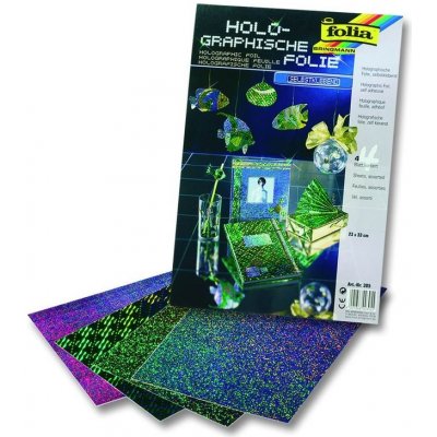 Papír na scrapbooking B4 4ks holografická fólie – Zboží Dáma