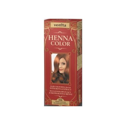 VENITA henna color barvící balzám na vlasy 116 FIERY GLEAM 75 ml