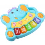 Teddies piánko slon se zvířátky plast – Zboží Dáma