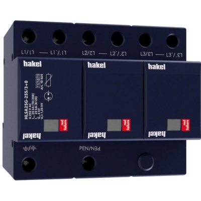 HAKEL 10464 HLSA25G-255/3+0 SPD - Svodič impulz. proudů a rázového přepětí typu T1+T2+T3 – Zbozi.Blesk.cz