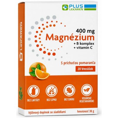 Plus Lekáreň Magnézium 400 mg + B-komplex + C pomeranč 20 ks – Hledejceny.cz