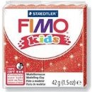 Fimo Staedtler kids červená se třpytkami 42 g